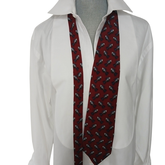 Vintage Jerry Garcia Necktie Blue Fish Stonehenge ART LTD Silk Hand Sewn - Picture 4 of 12